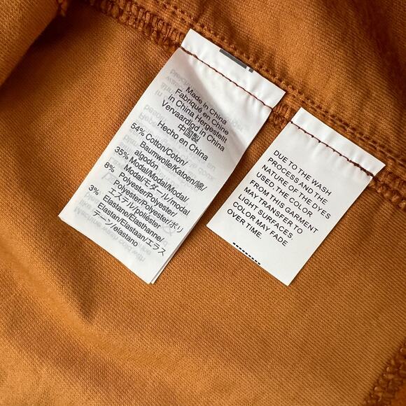 Madewell Button Velvet Skirt in Orange Womens Size 0 - Picture 3 of 9